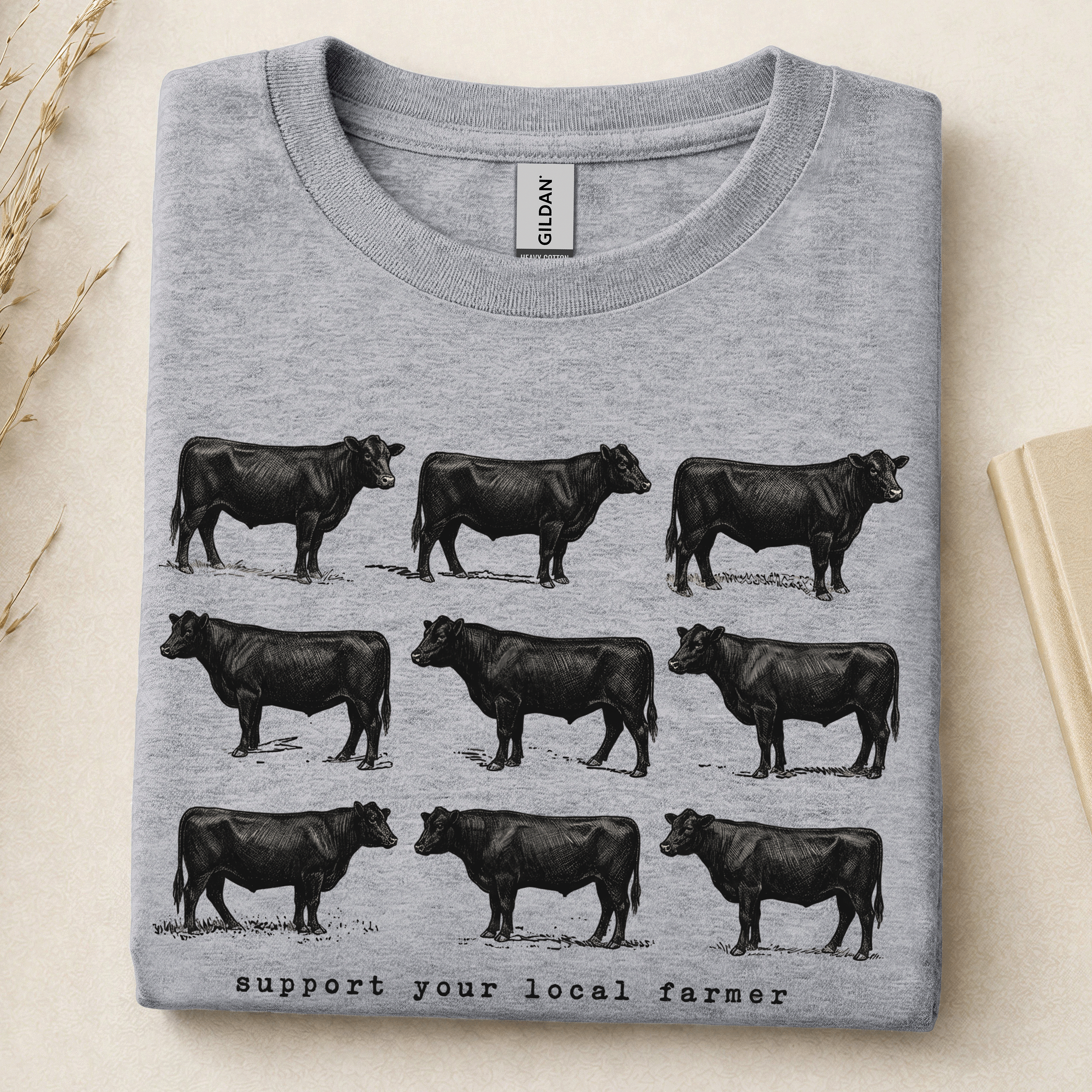 Black Cows Support Your Local Farmer