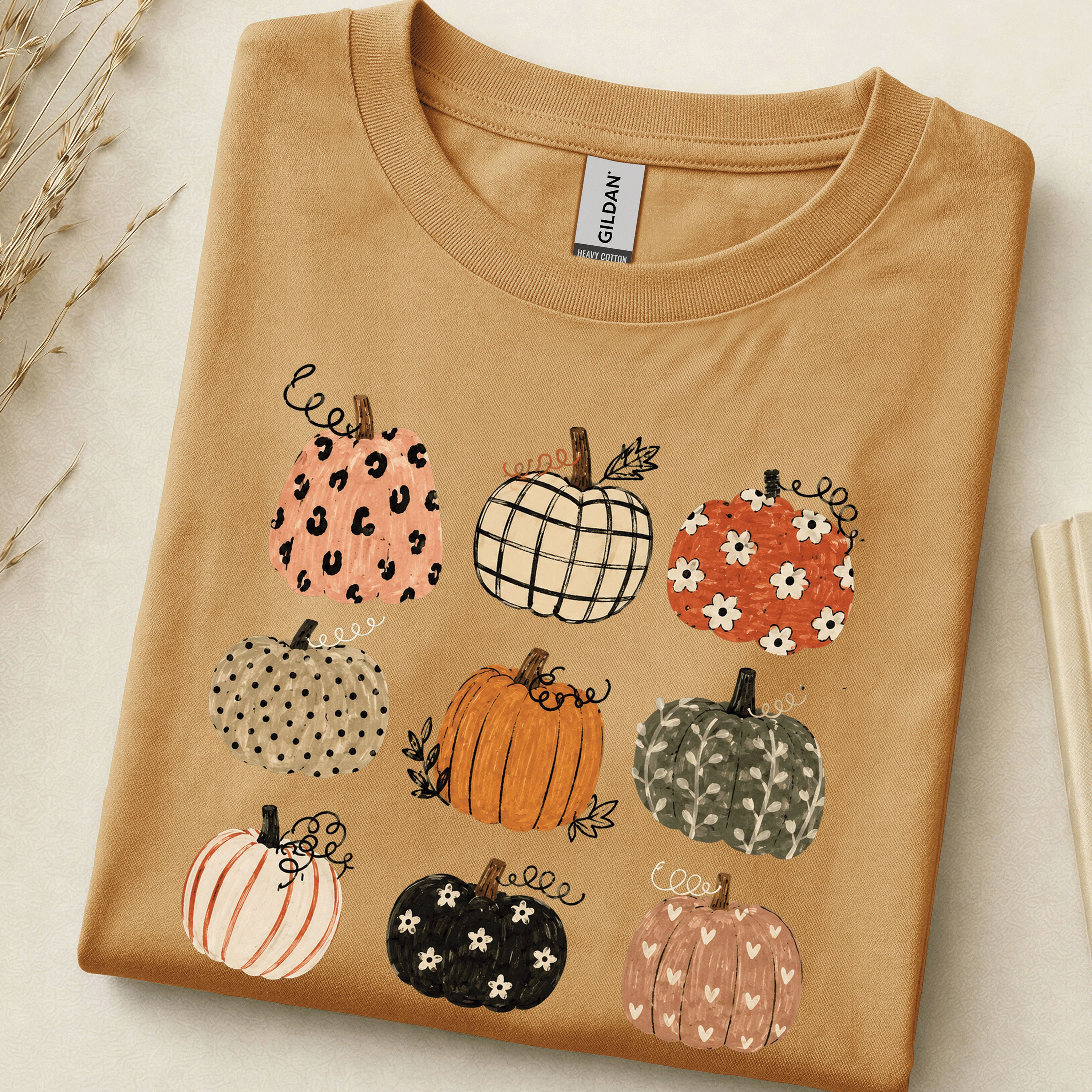 Boho Pumpkins Stacked
