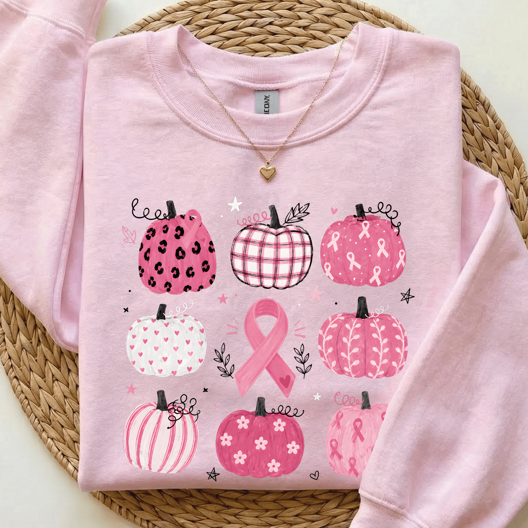 Breast Cancer Pumpkins Sweatshirt