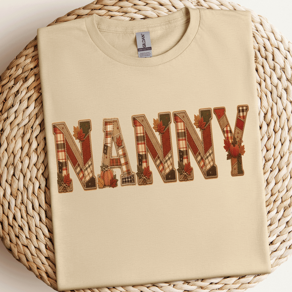 Fall Patchwork Name Sweatshirt