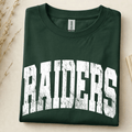 Raiders Arched Distressed Green