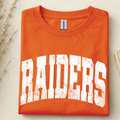 Raiders Arched Distressed Orange